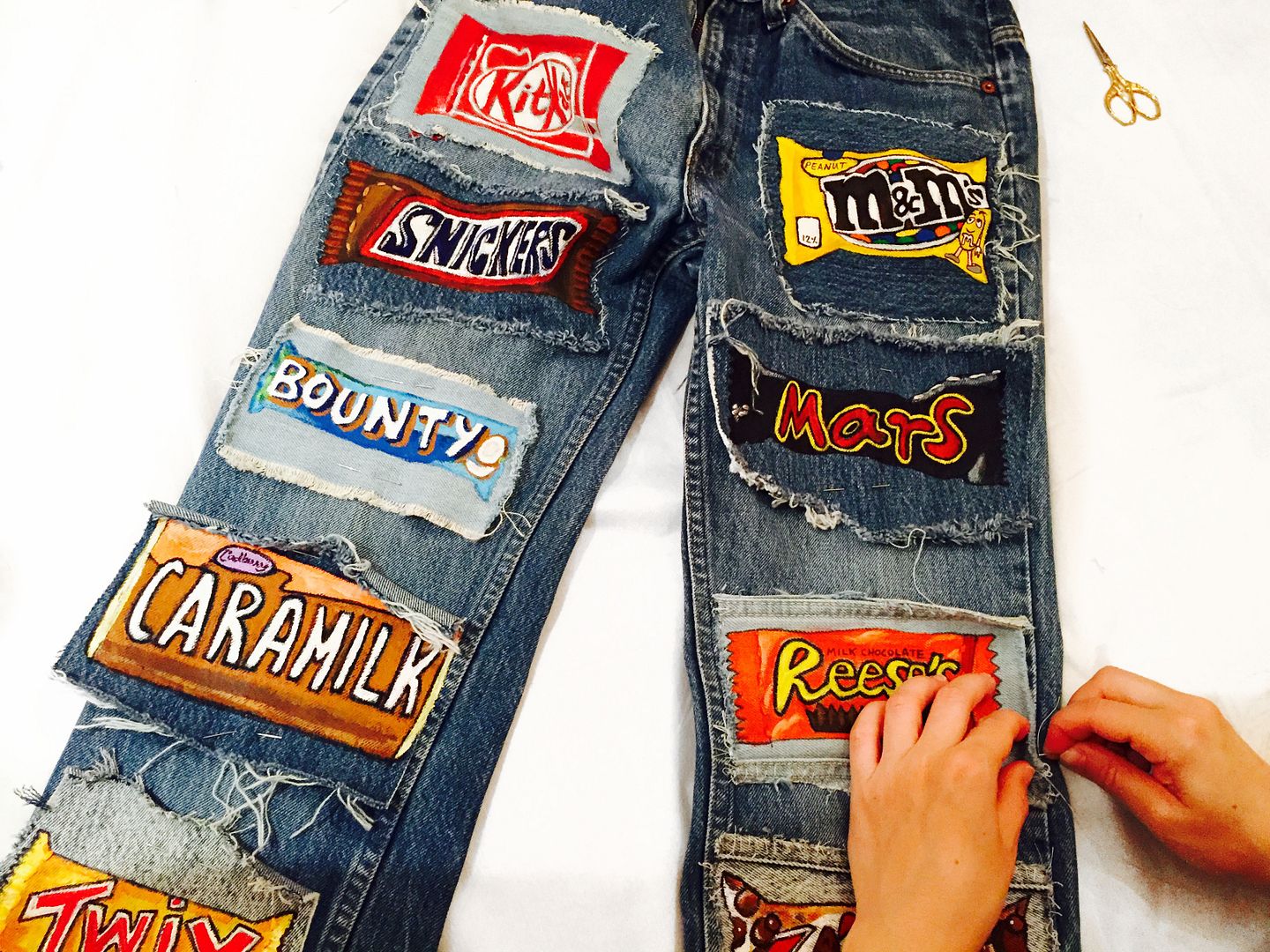 Beckerman Blog Chocolate Bar DIY JEANS!
